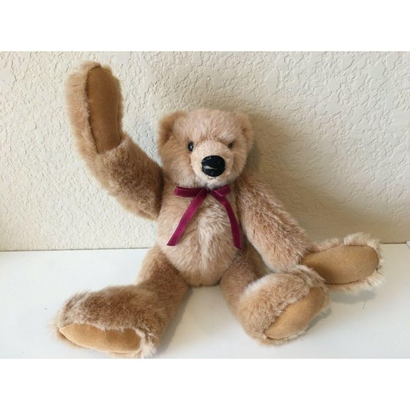 Bearly There Eureka Stuffed Mohair Jointed Bear 10 - Picture 6 of 7